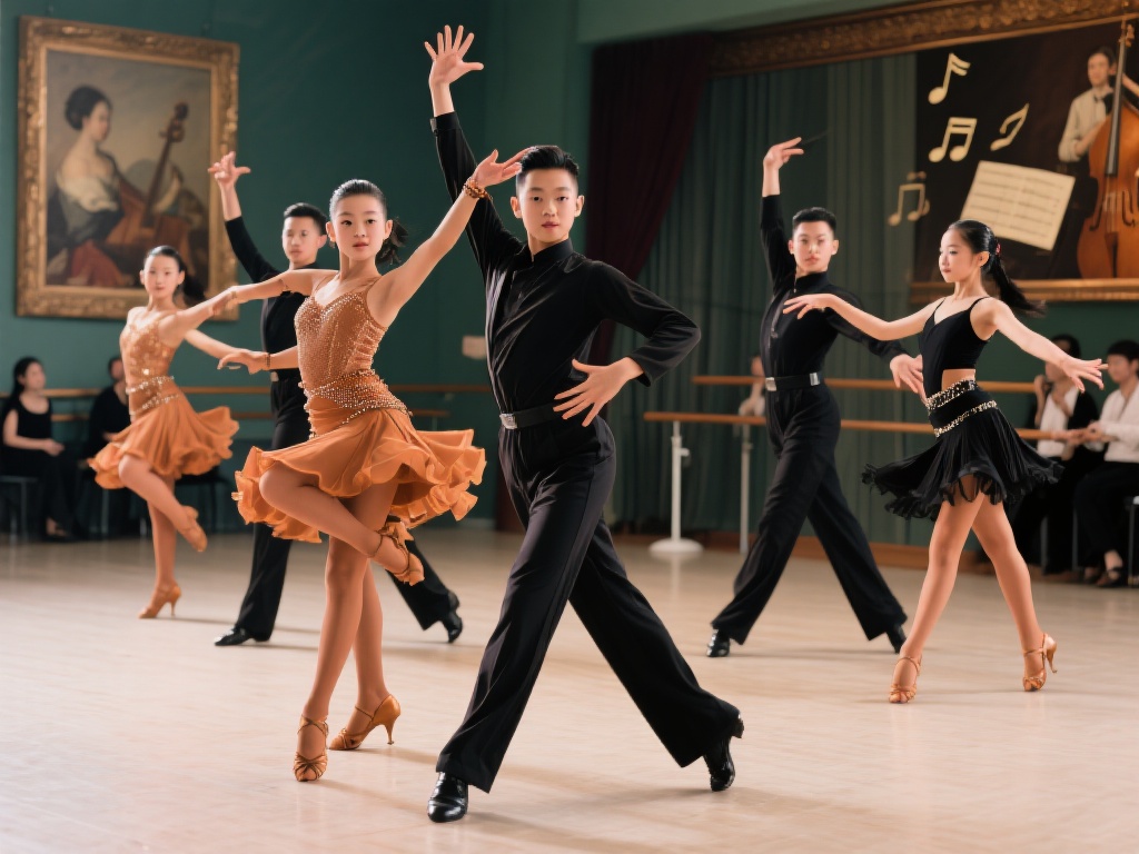 设计课程时应注重音乐与舞蹈动作的匹配，例如：在拉丁