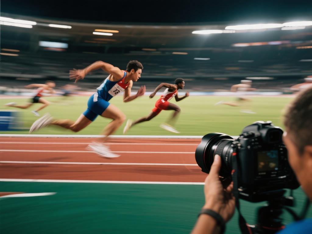 在赛场上，运动员们如风般快速移动，而你需要瞬间捕捉