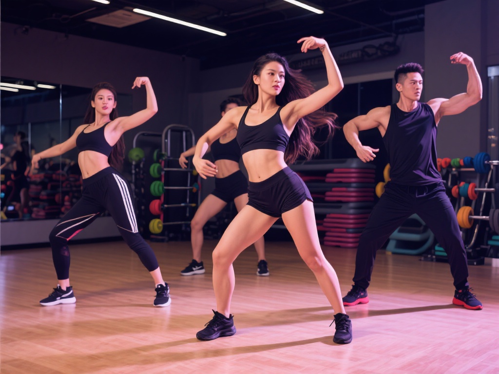 融合舞蹈与体育,打造完美曲线与健康体魄 研究表明,有氧舞蹈与力量训练结合的方式可以有效帮助